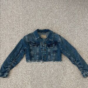 We The Free Distressed Blue Denim Jacket